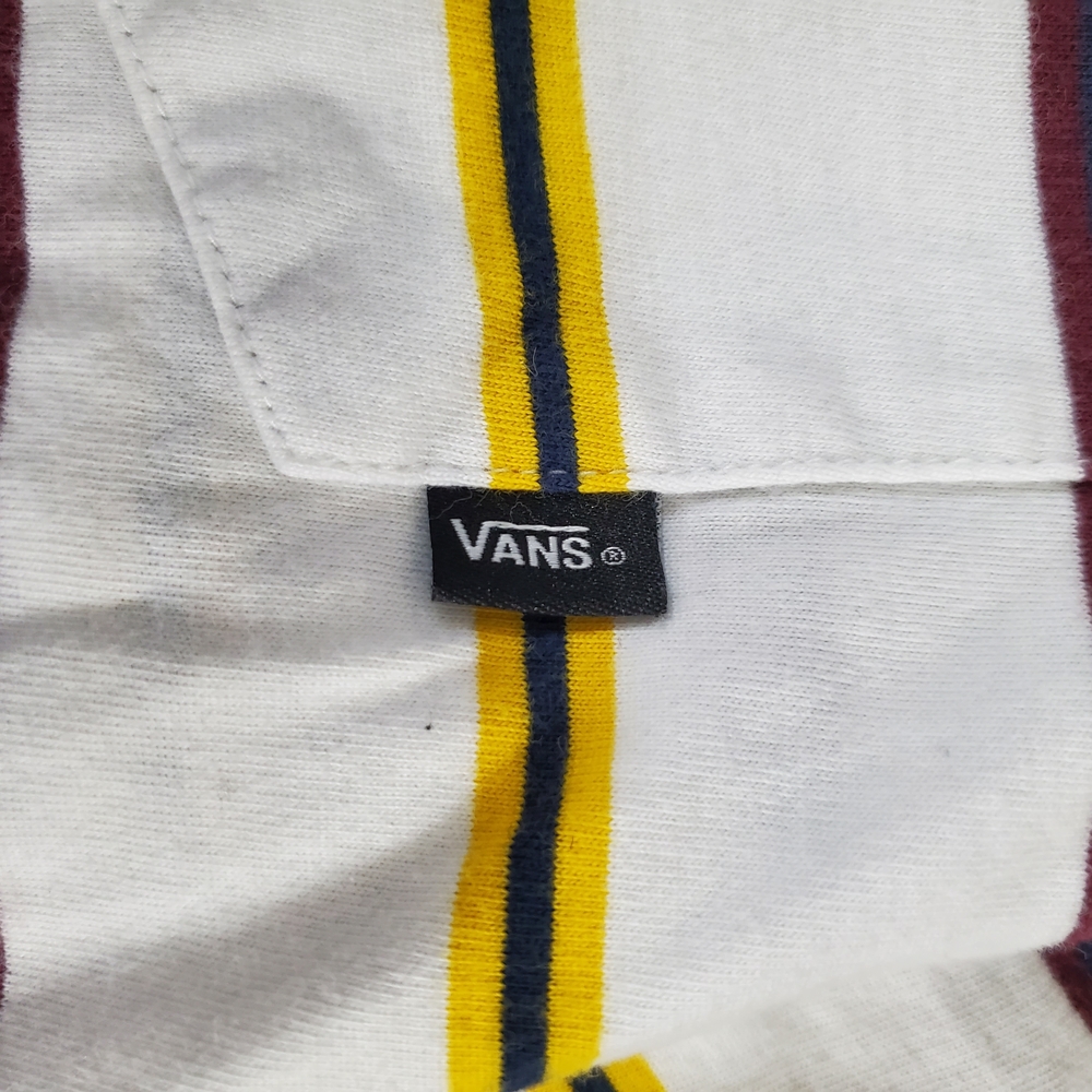 🩵 Vans Men's Striped White T-Shirt - Picture 5 of 6